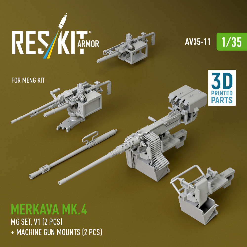 1/35 Merkava Mk.4 MG set, V1 + 2x MG mounts (MENG)