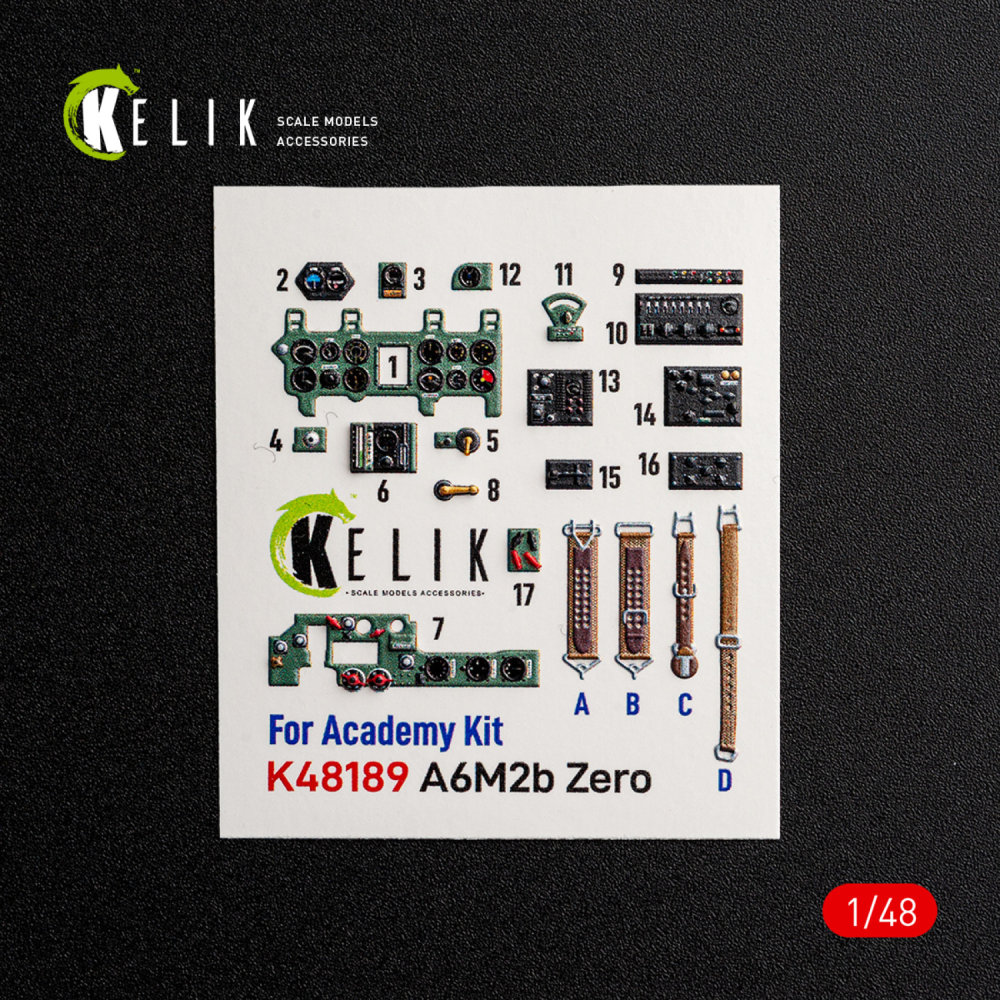 1/48 A6M2b Zero - interior 3D (ACAD) 
