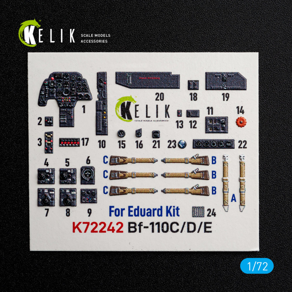 1/72 Bf-110C/D/E- interior 3D (EDU) 