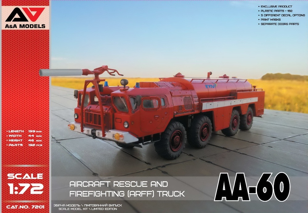 1/72 AA-60 Firefighting truck (5 decal versions)