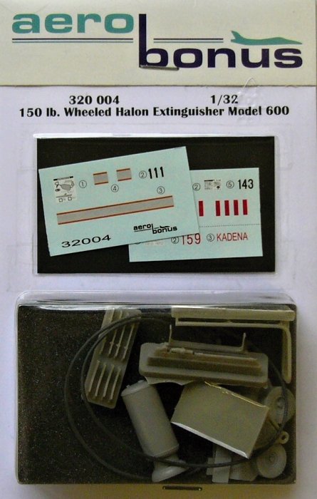 1/32 Wheeled 150 lb. halon extinguisher model 600