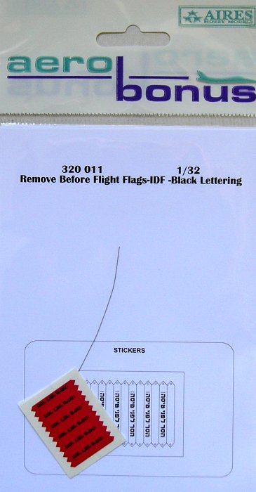 1/32 Remove before flight flags-black letter. IDF