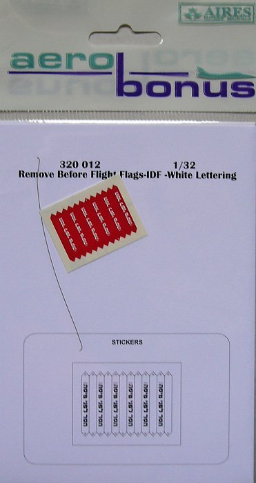 1/32 Remove before flight flags-white letter. IDF