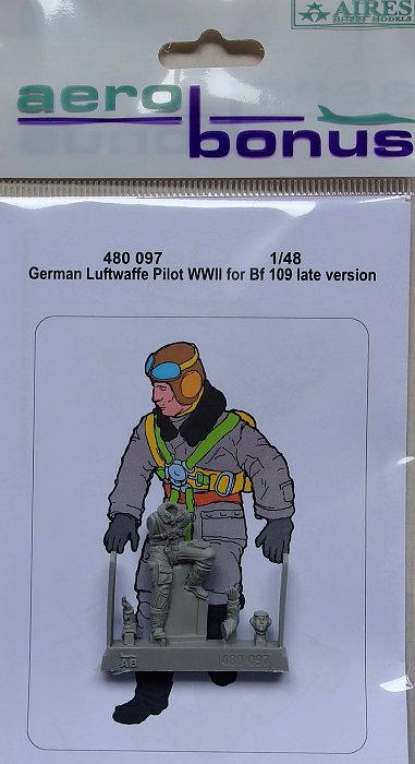 1/48 German Luftwaffe pilot WWII for Bf 109 late