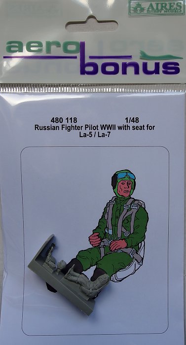 1/48 Russian Fighter Pilot WWII with seat for La-5