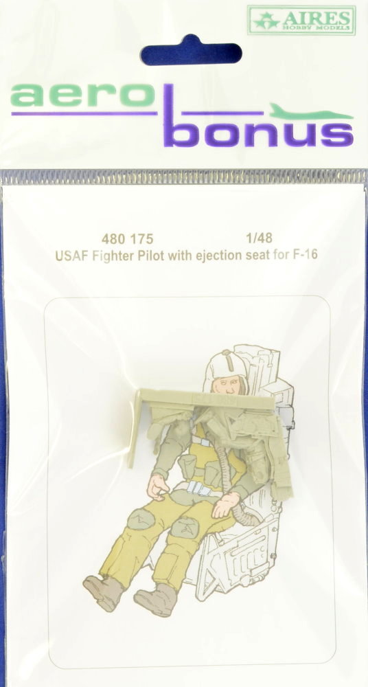 1/48 USAF Fighter Pilot w/ ejection seat for F-16