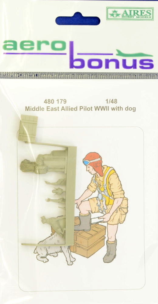 1/48 Middle East Allied Pilot WWII with dog