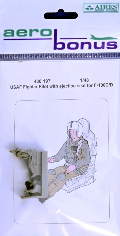 1/48 USAF Fighter Pilot for F-100C/D w/ eject.seat