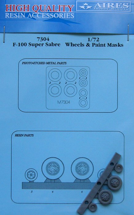 1/72 F-100 Super Sabre wheels & paint masks