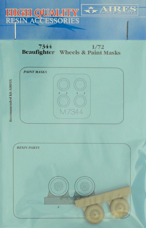 1/72 Beaufighter wheels & paint masks (AIRFIX)