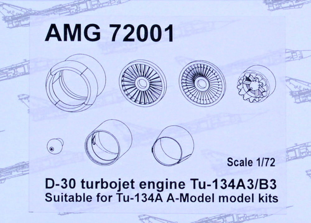 1/72 D-30 turbojet engine for Tu-134A3/B3 (AMOD)