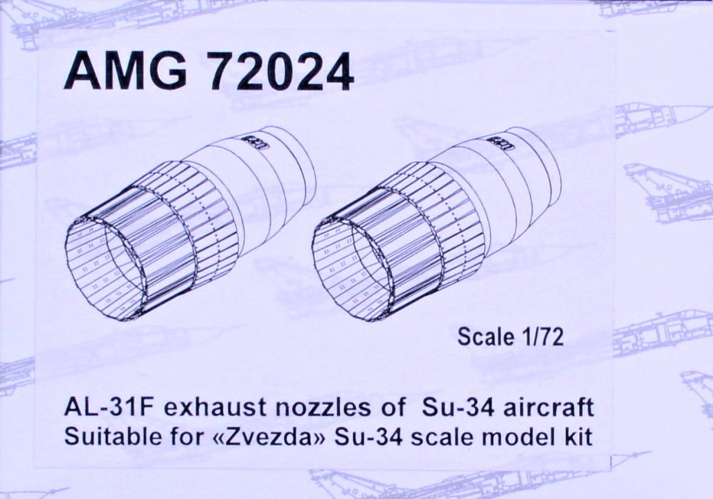 1/72 AL-31F exhaust nozzle for Su-34 (ZVEZDA)