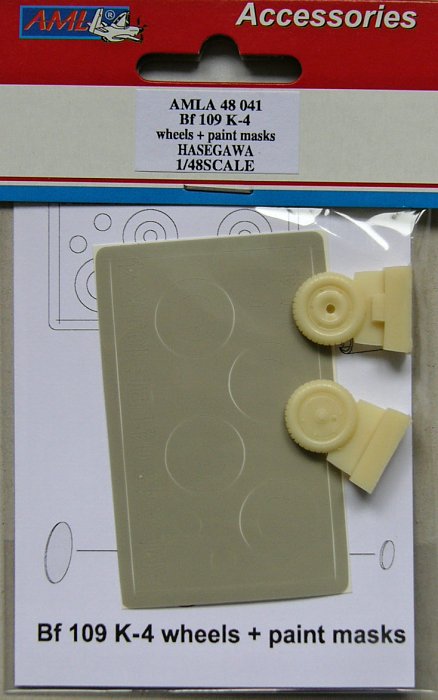 1/48 Bf 109 K-4 wheels & paint mask (HAS)