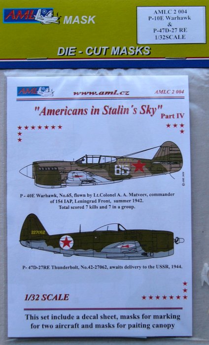 1/32 Masks P-40E&P-47D-27 Amer. in Stalin Sky IV.