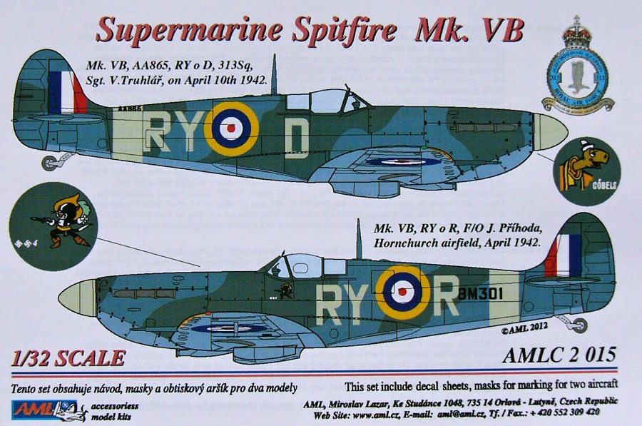 1/32 Decals Supermarine Spitfire Mk.VB Part II.
