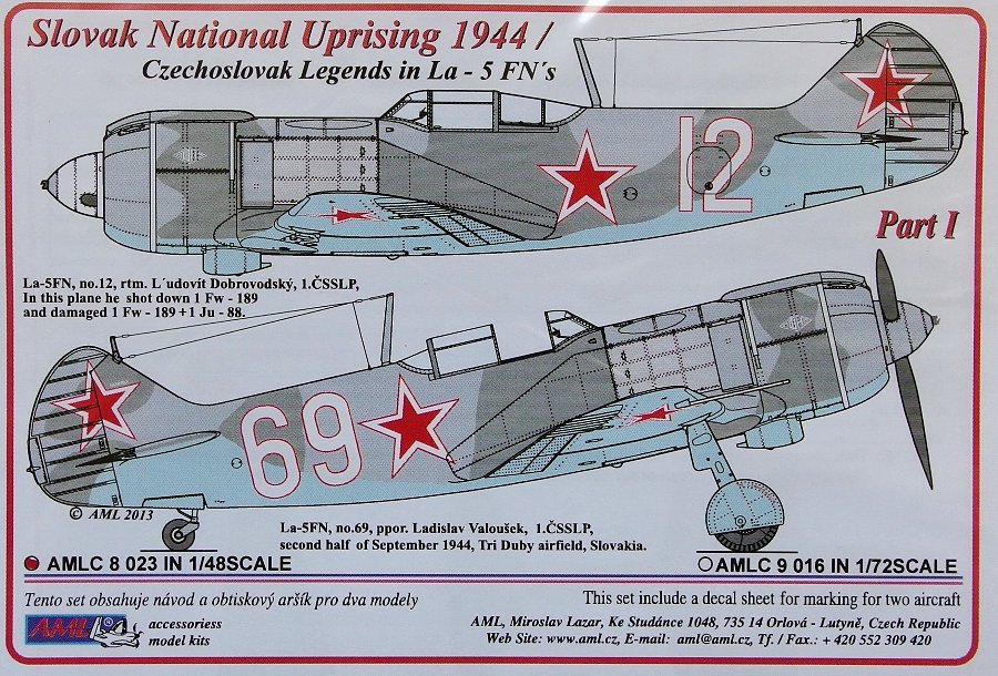 1/48 Decals La-5FN Czechoslovak Legends (1944)