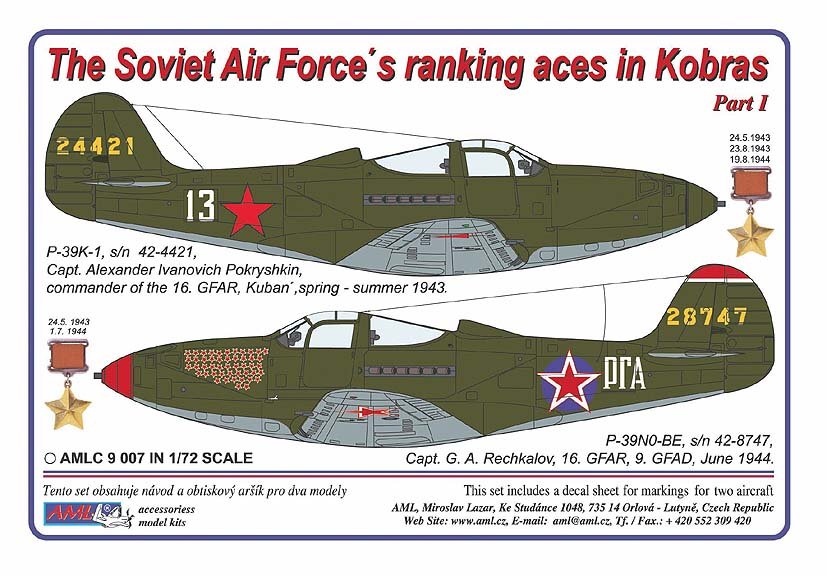 1/72 Decals for P-39 K-1/N0-BE (A.Pokryshkin)