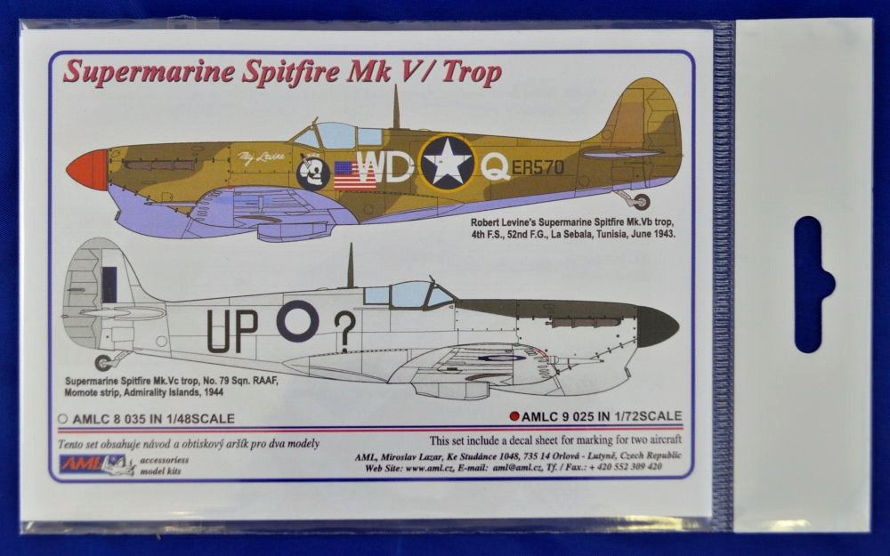 1/72 Decals Spitfire Mk.V/Trop (2 versions)