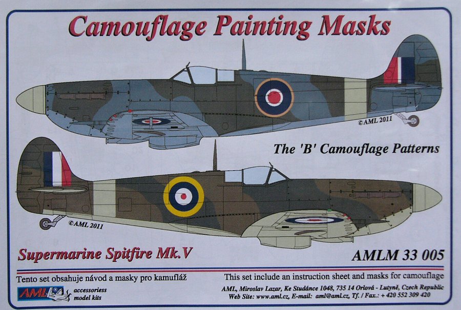 1/32 Mask Supermarine Spitfire Mk.V Camouflage 'B'