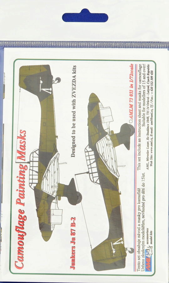 1/72 Camouflage masks Junkers Ju-87 B-2 (ZVE)