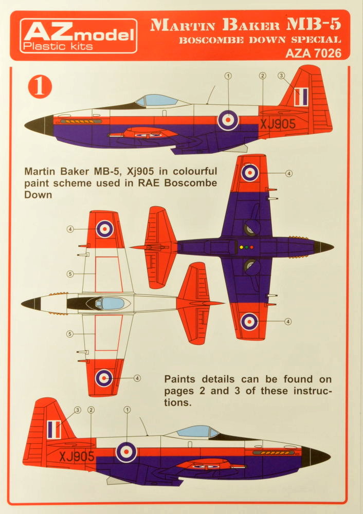 1/72 Decals Martin Baker MB-5 'Boscombe Down'