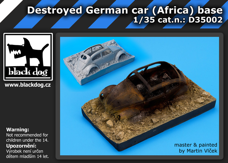 1/35 Destroyed German car (Africa) base
