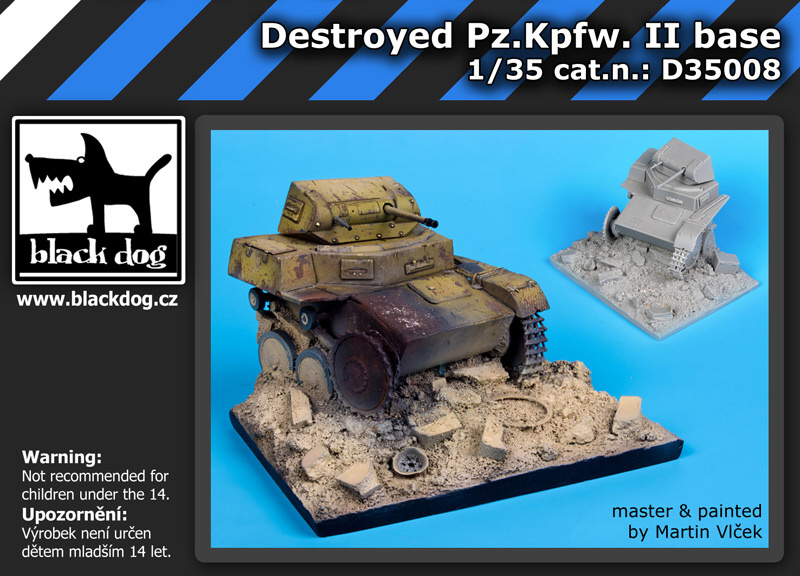 1/35 Destroyed Pz.Kpfw II base