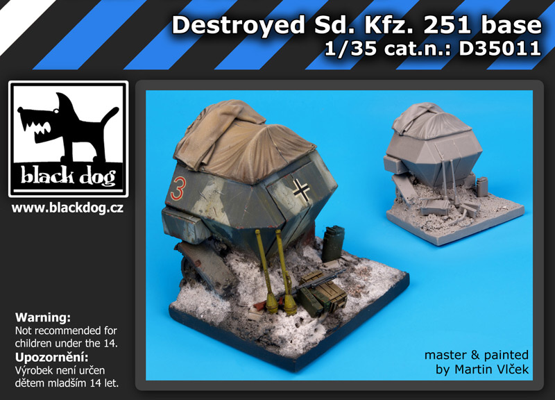 1/35 Destroyed Sd.Kfz.251 base
