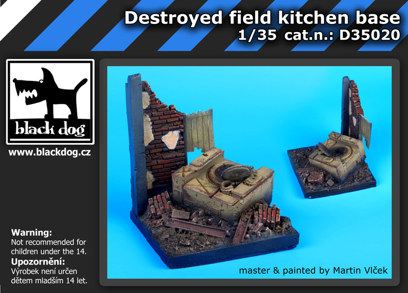 1/35 Destroyed field kitchen base