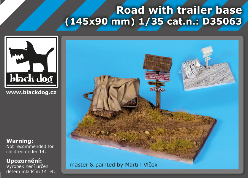 1/35 Road with trailer base (145x90 mm)