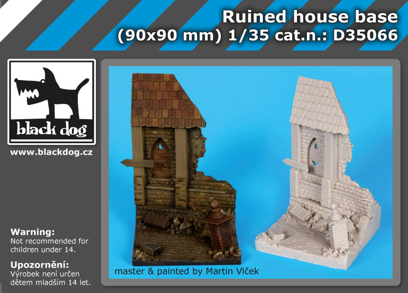 1/35 Ruined house base (90x90 mm)