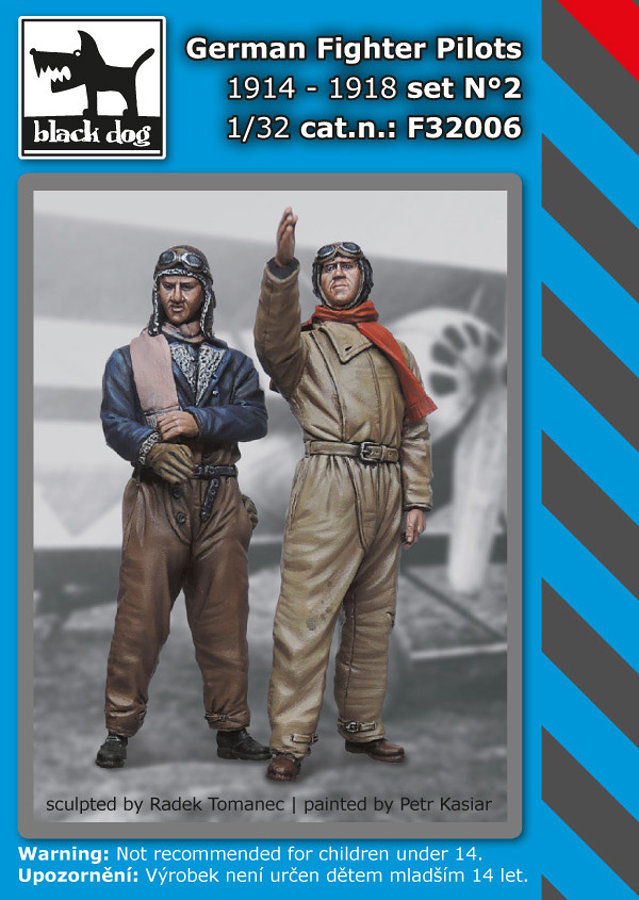 1/32 German Fighter Pilots set 2 1914-18 (2 fig.)