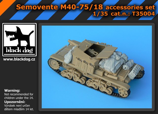 1/35 Semovente M40-75/18 accessories set