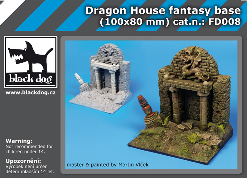 Dragon House fantasy base (100 x 80 mm)