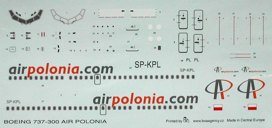 1/144 Decals Boeing 737-300 Air Polonia (MINICR.)