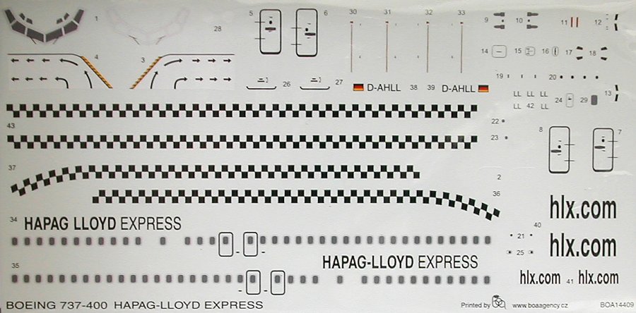 1/144 Decals Boeing 737-400 Hapag-Lloyd (MINICR.)