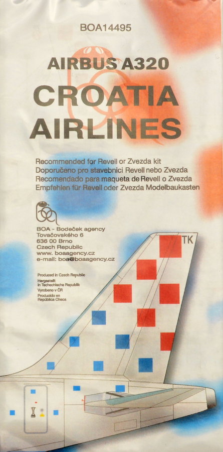 1/144 Decals Airbus A320 Croatia Airlines (REV)