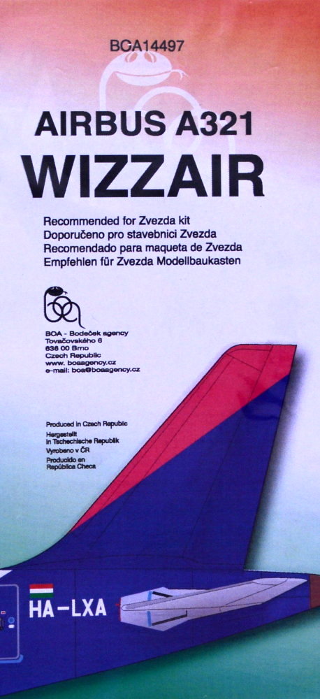 1/144 Decals Airbus A321 WIZZAIR (ZVE)