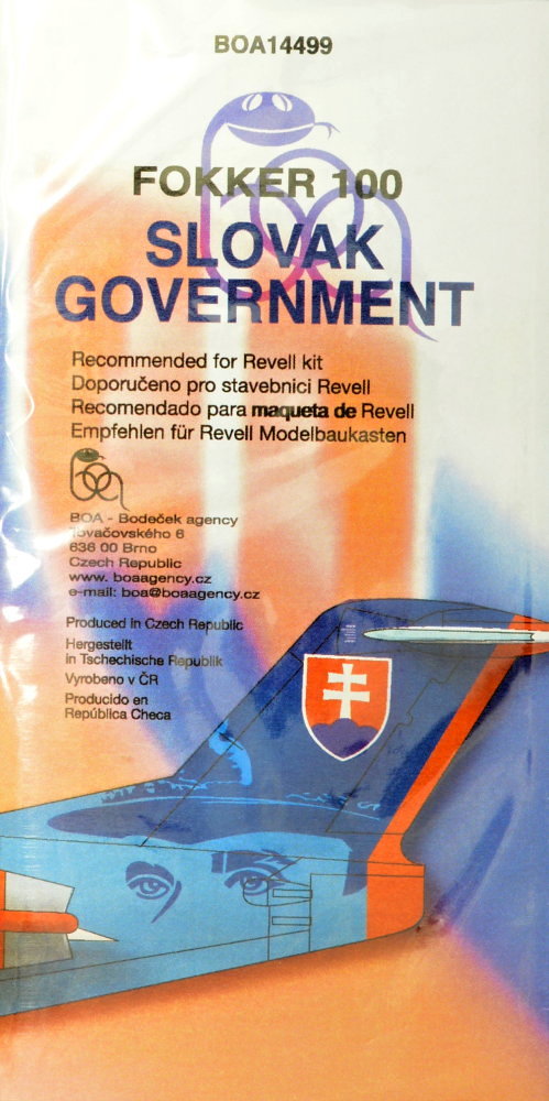 1/144 Decals Fokker 100 Slovak Government (REV)
