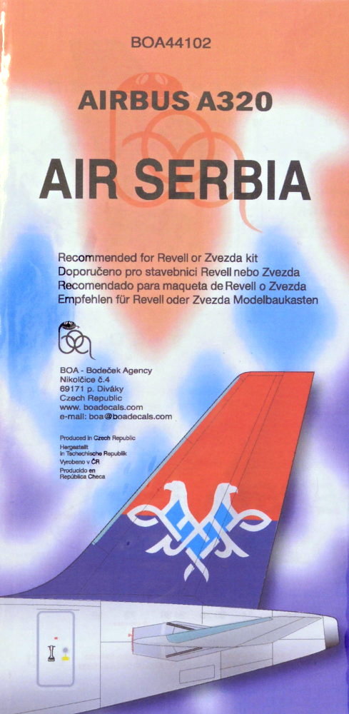 1/144 Decals Airbus A320 Air Serbia (REV/ZVE)