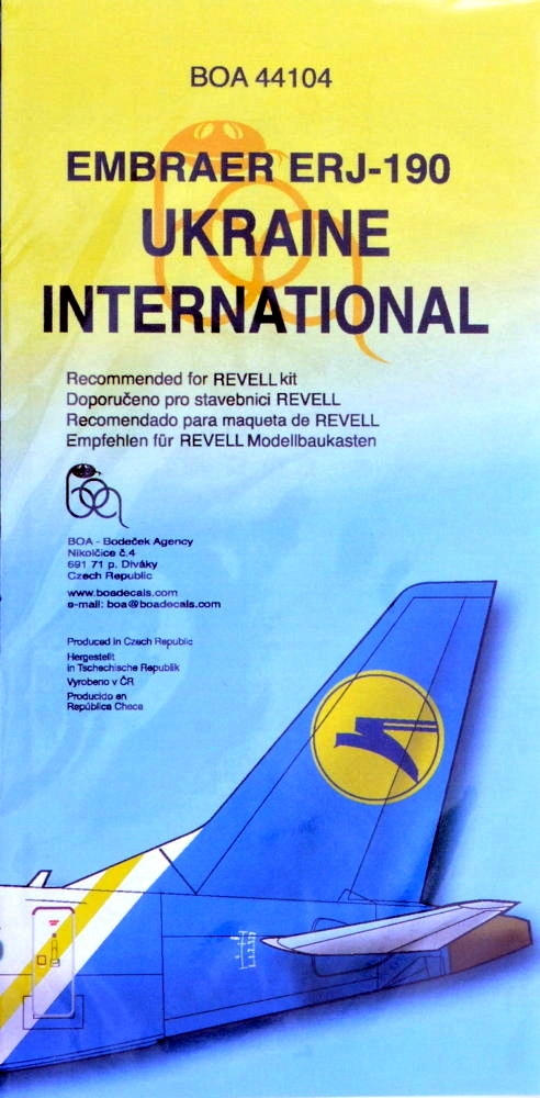 1/144 Decals Embraer ERJ-190 Ukraine Intl. (REV)