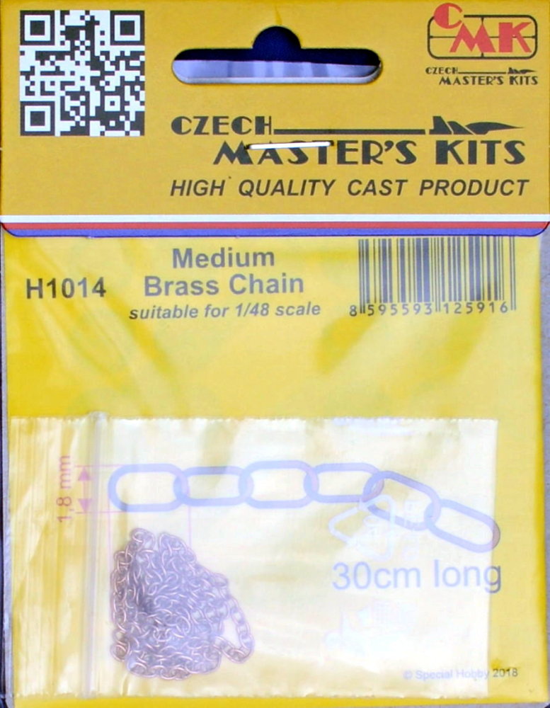 Medium Brass Chain for 1/48 scale (30cm long)
