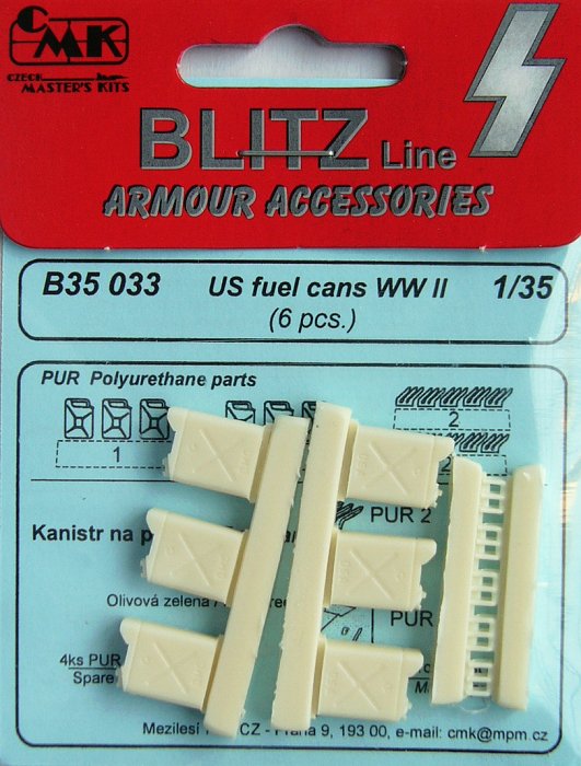 1/35 US fuel cans WWII (6 pcs.)