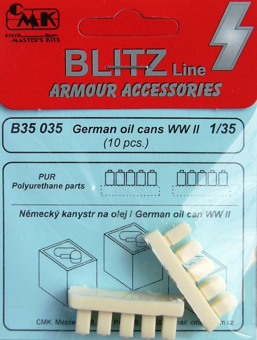 1/35 German oil cans WWII (10 pcs.)