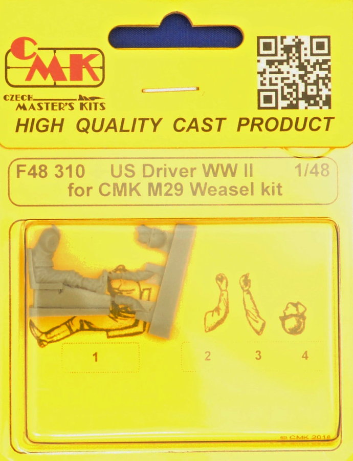 1/48 US Driver WWII for M29 Weasel kit (1 fig.)