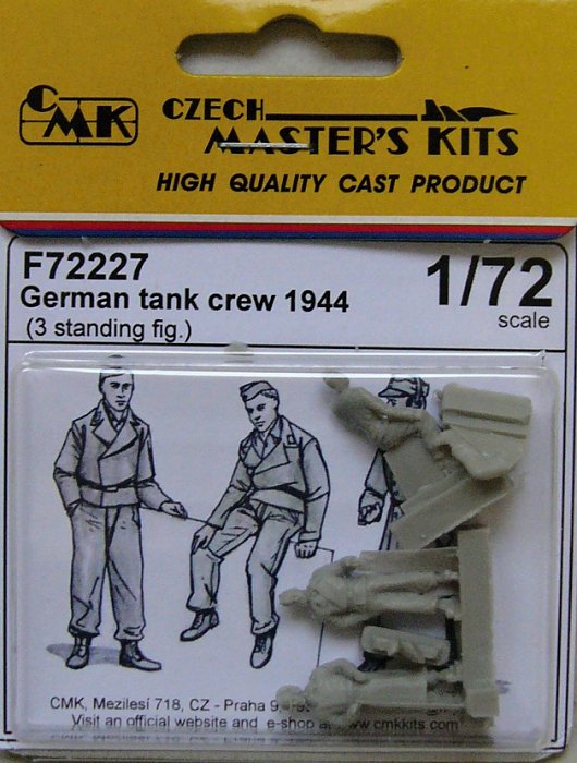1/72 German tank crew 1944 (3 standing fig.)