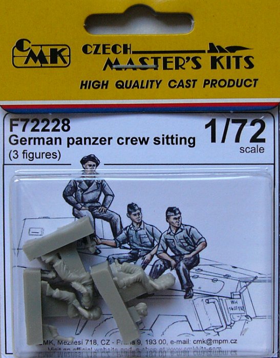 1/72 German Panzer Crew sitting (3 fig.)