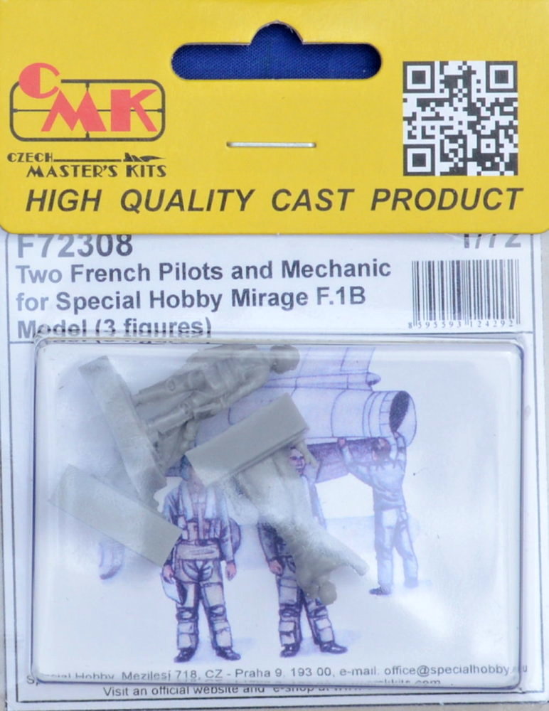 1/72 Two French Pilots & Mechanic for Mirage F1.B