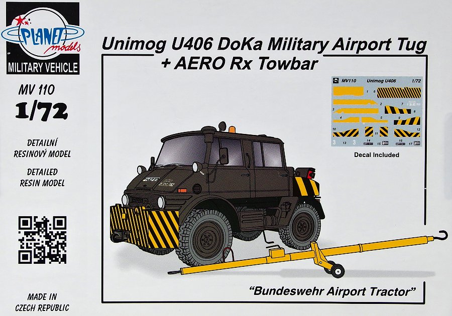 1/72 Unimog U406 DoKa Military Airport Tug+Towbar