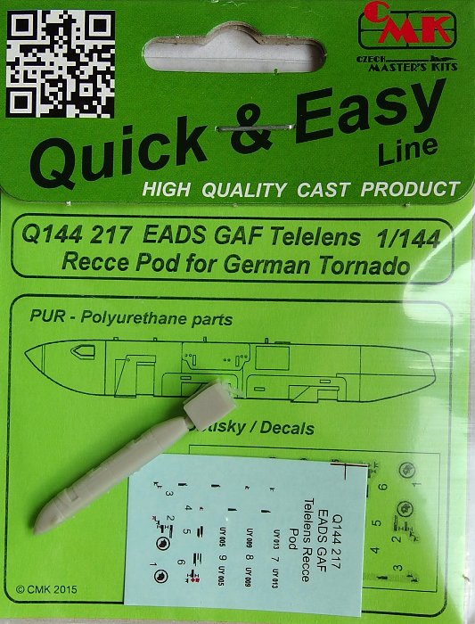 1/144 EADS GAF Telelens Recce Pod for Germ.Torpedo